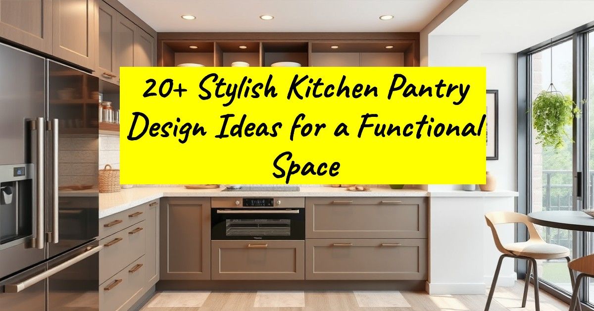 20+ Stylish Kitchen Pantry Design Ideas for a Functional Space