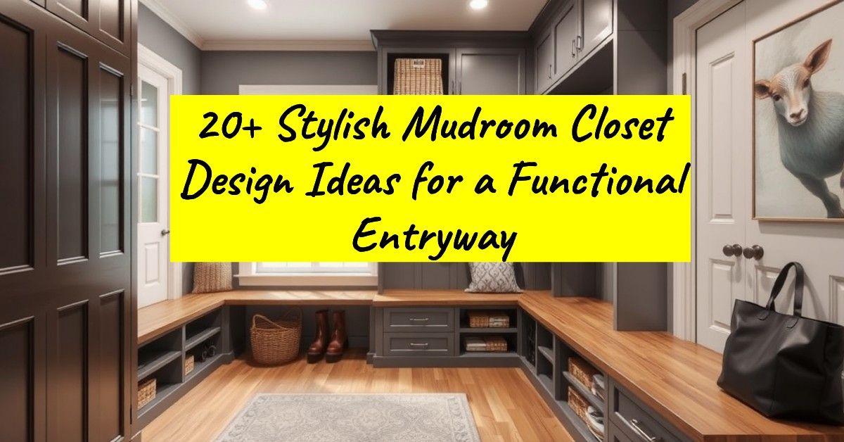 20+ Stylish Mudroom Closet Design Ideas for a Functional Entryway