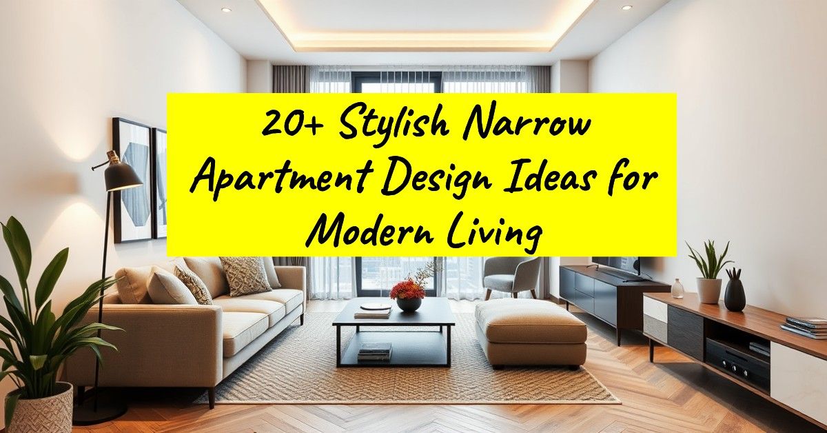 20+ Stylish Narrow Apartment Design Ideas for Modern Living