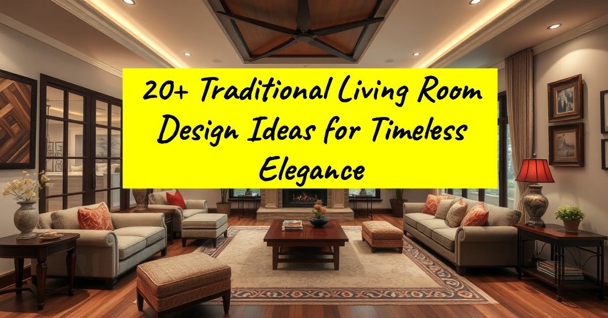 20+ Traditional Living Room Design Ideas for Timeless Elegance