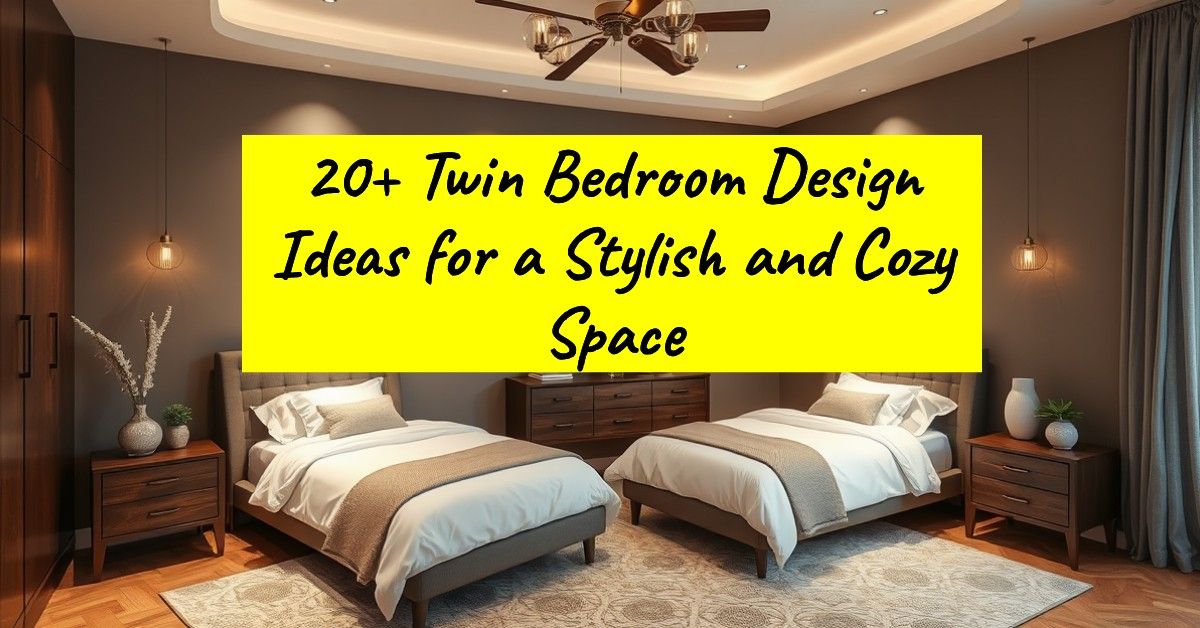 20+ Twin Bedroom Design Ideas for a Stylish and Cozy Space