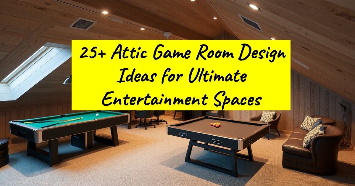 25+ Attic Game Room Design Ideas for Ultimate Entertainment Spaces