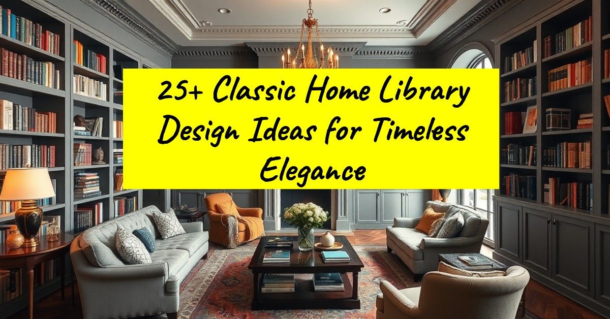 25+ Classic Home Library Design Ideas for Timeless Elegance