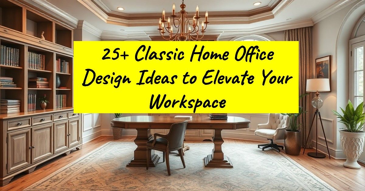 25+ Classic Home Office Design Ideas to Elevate Your Workspace