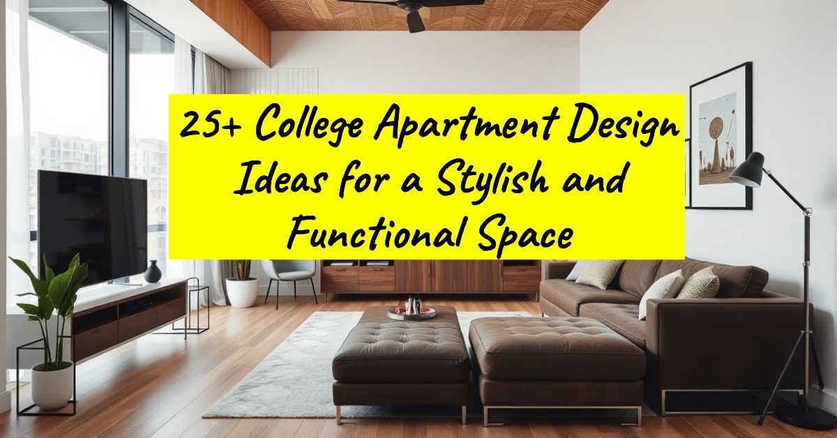 25+ College Apartment Design Ideas for a Stylish and Functional Space