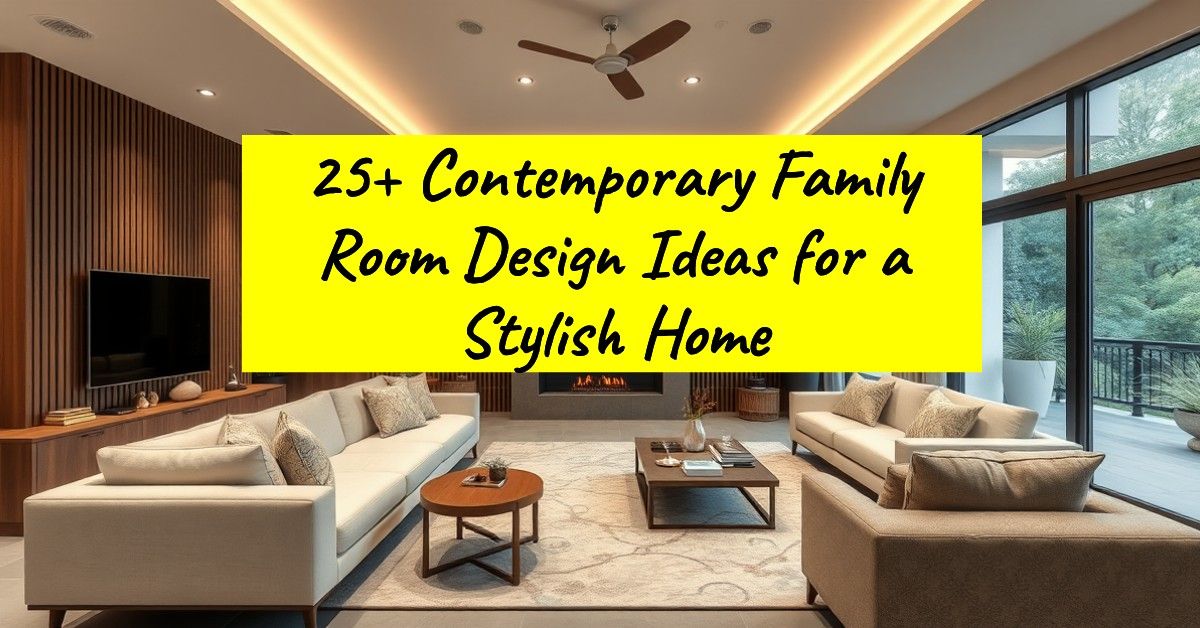 25+ Contemporary Family Room Design Ideas for a Stylish Home