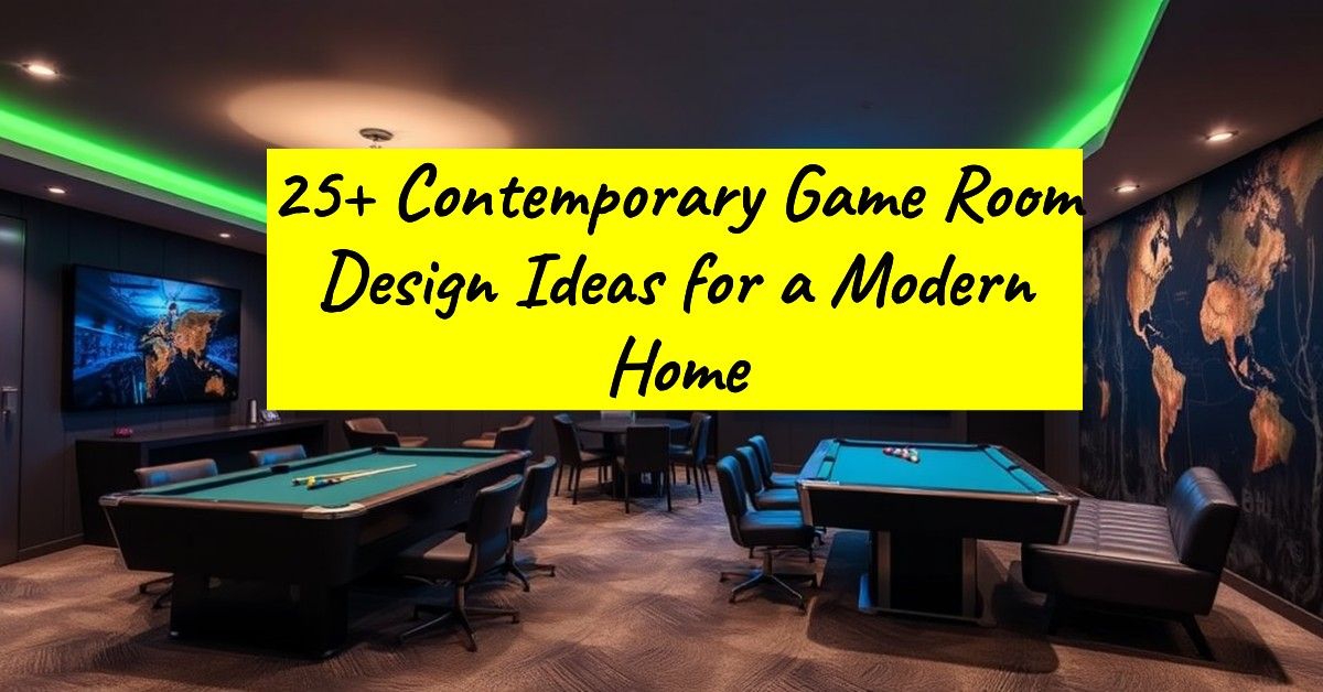 25+ Contemporary Game Room Design Ideas for a Modern Home