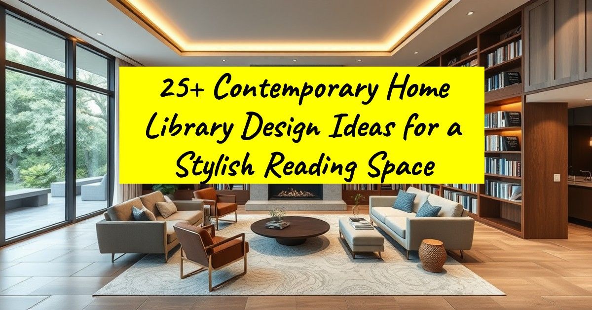 25+ Contemporary Home Library Design Ideas for a Stylish Reading Space