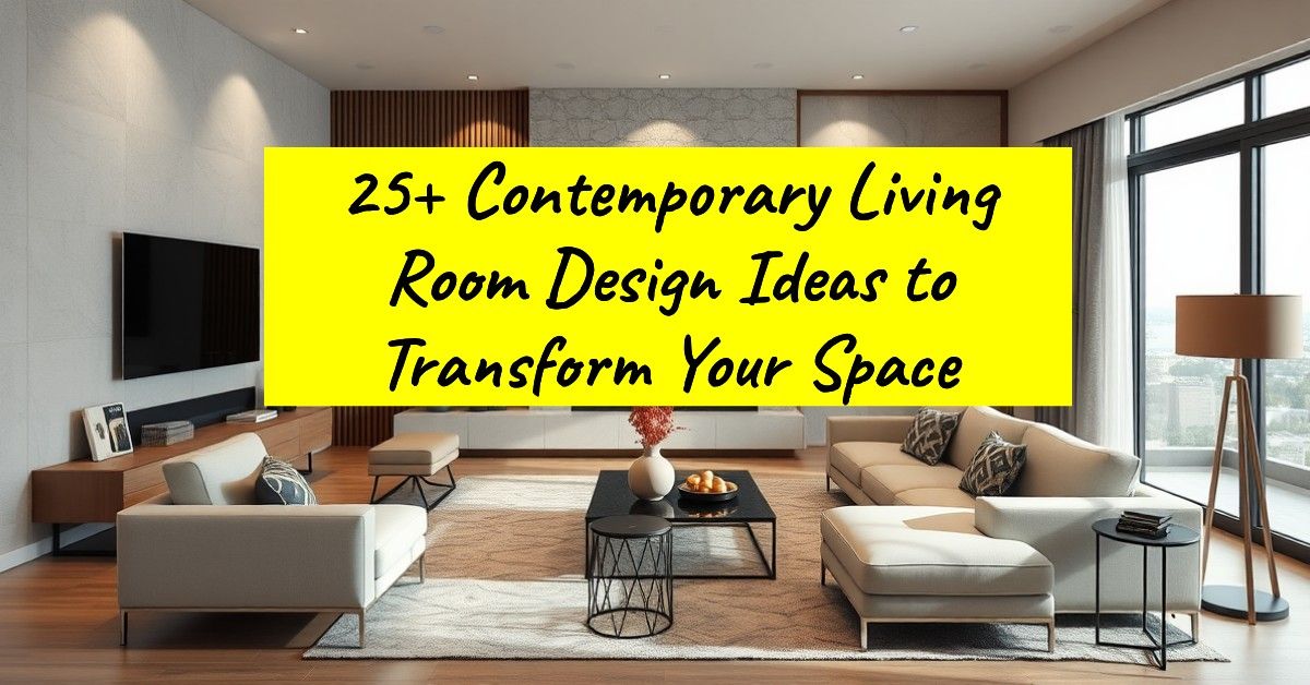 25+ Contemporary Living Room Design Ideas to Transform Your Space