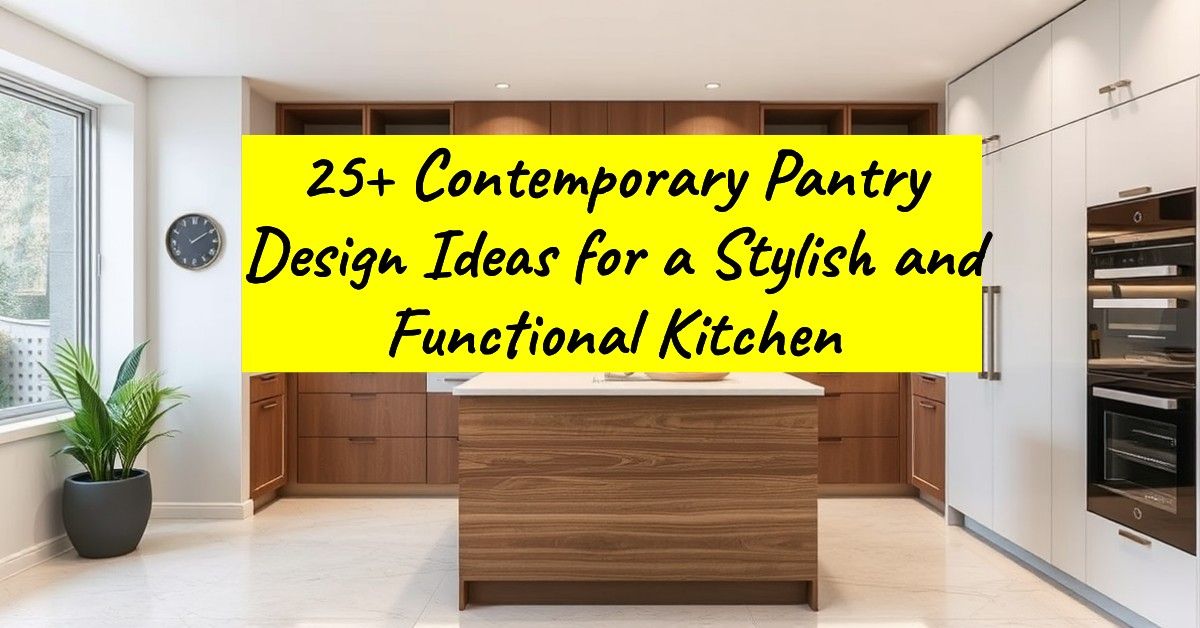 25+ Contemporary Pantry Design Ideas for a Stylish and Functional Kitchen