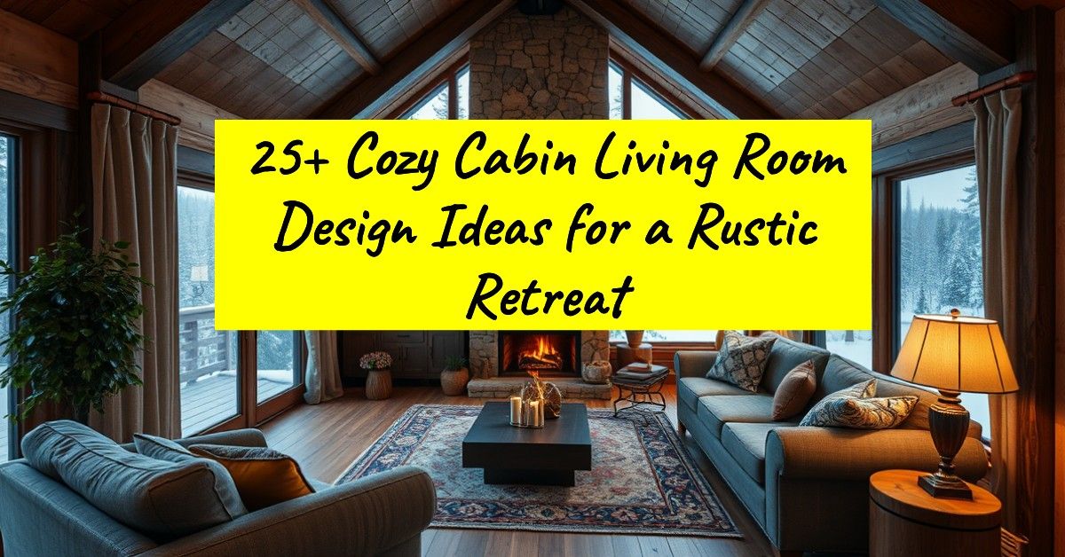 25+ Cozy Cabin Living Room Design Ideas for a Rustic Retreat