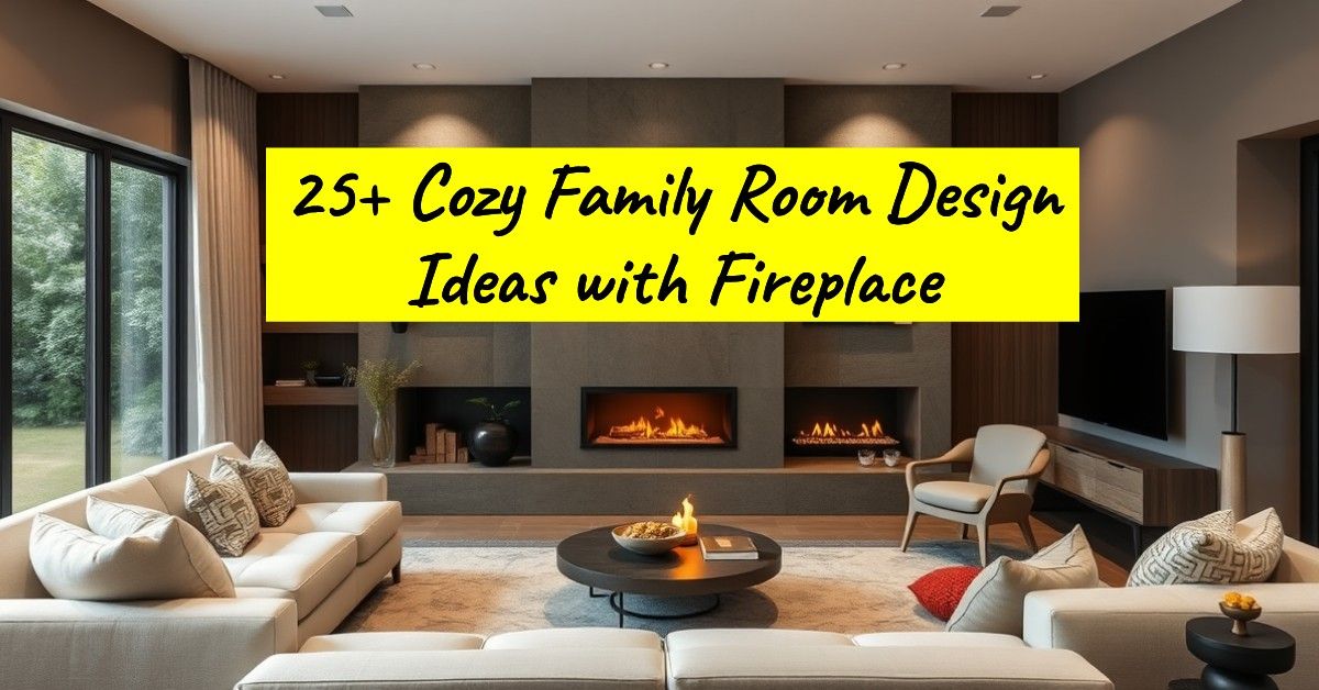 25+ Cozy Family Room Design Ideas with Fireplace