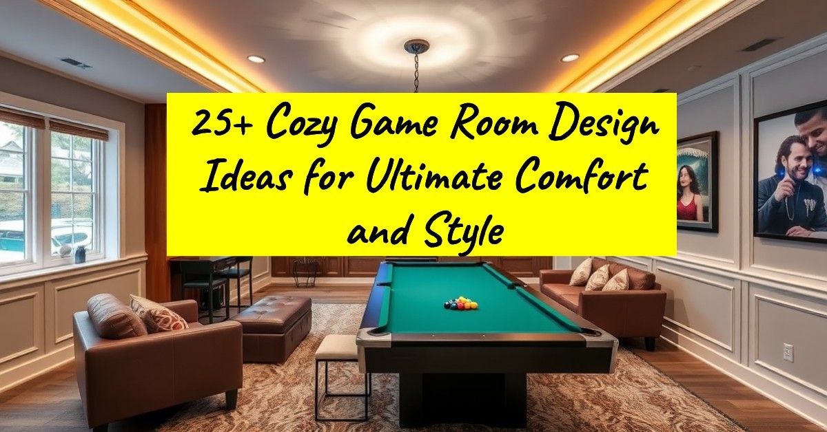 25+ Cozy Game Room Design Ideas for Ultimate Comfort and Style