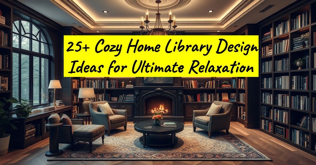 25+ Cozy Home Library Design Ideas for Ultimate Relaxation