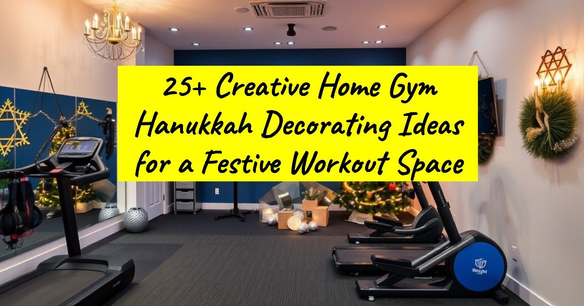 25+ Creative Home Gym Hanukkah Decorating Ideas for a Festive Workout Space