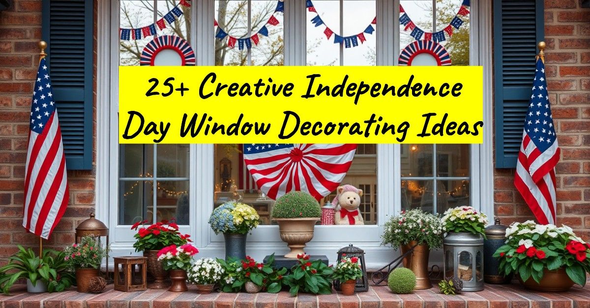 25+ Creative Independence Day Window Decorating Ideas