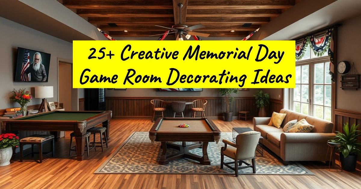 25+ Creative Memorial Day Game Room Decorating Ideas