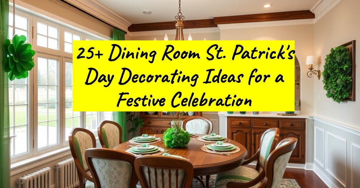 25+ Dining Room St. Patrick's Day Decorating Ideas for a Festive Celebration