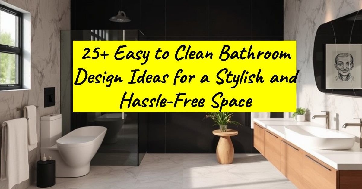 25+ Easy to Clean Bathroom Design Ideas for a Stylish and Hassle-Free Space