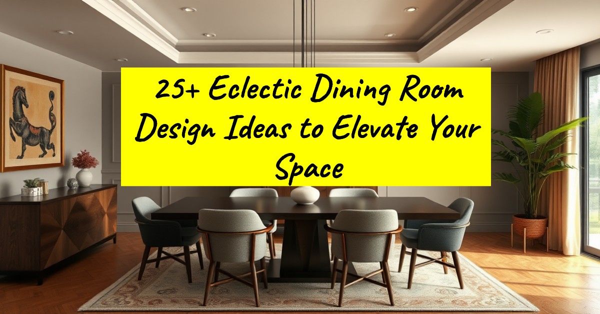 25+ Eclectic Dining Room Design Ideas to Elevate Your Space