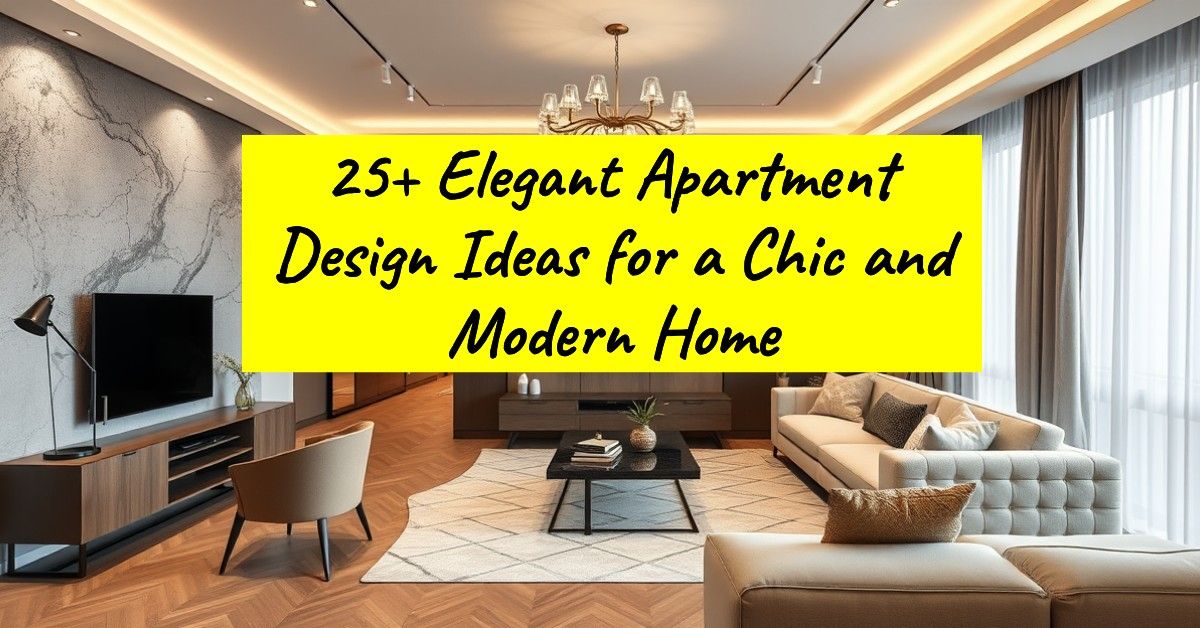 25+ Elegant Apartment Design Ideas for a Chic and Modern Home