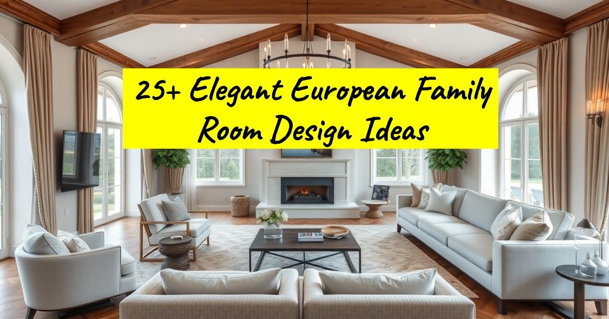 25+ Elegant European Family Room Design Ideas