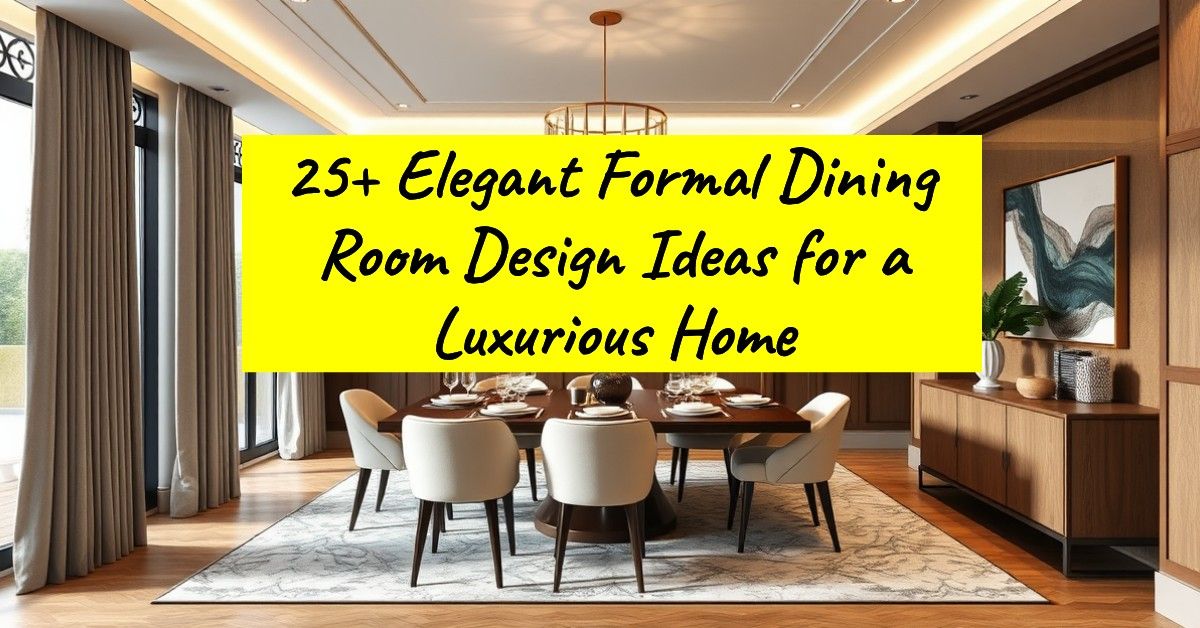 25+ Elegant Formal Dining Room Design Ideas for a Luxurious Home