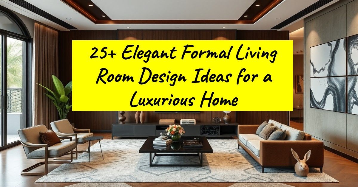 25+ Elegant Formal Living Room Design Ideas for a Luxurious Home