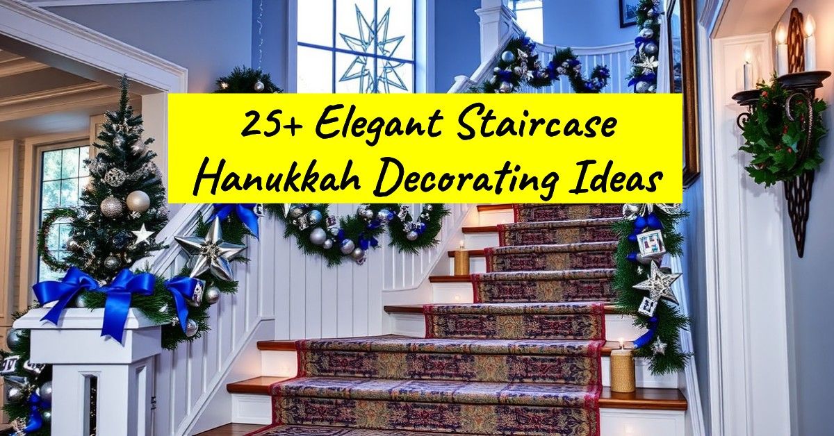 25+ Elegant Staircase Hanukkah Decorating Ideas