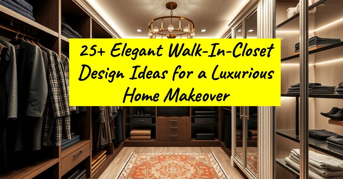 25+ Elegant Walk-In-Closet Design Ideas for a Luxurious Home Makeover