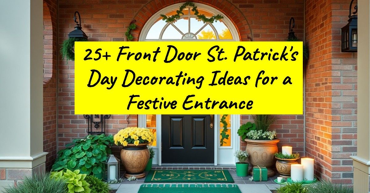 25+ Front Door St. Patrick's Day Decorating Ideas for a Festive Entrance