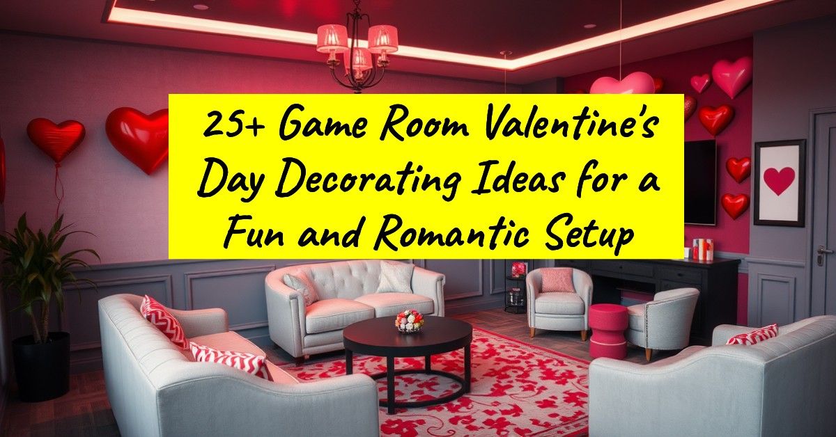 25+ Game Room Valentine's Day Decorating Ideas for a Fun and Romantic Setup