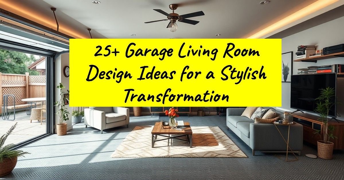 25+ Garage Living Room Design Ideas for a Stylish Transformation