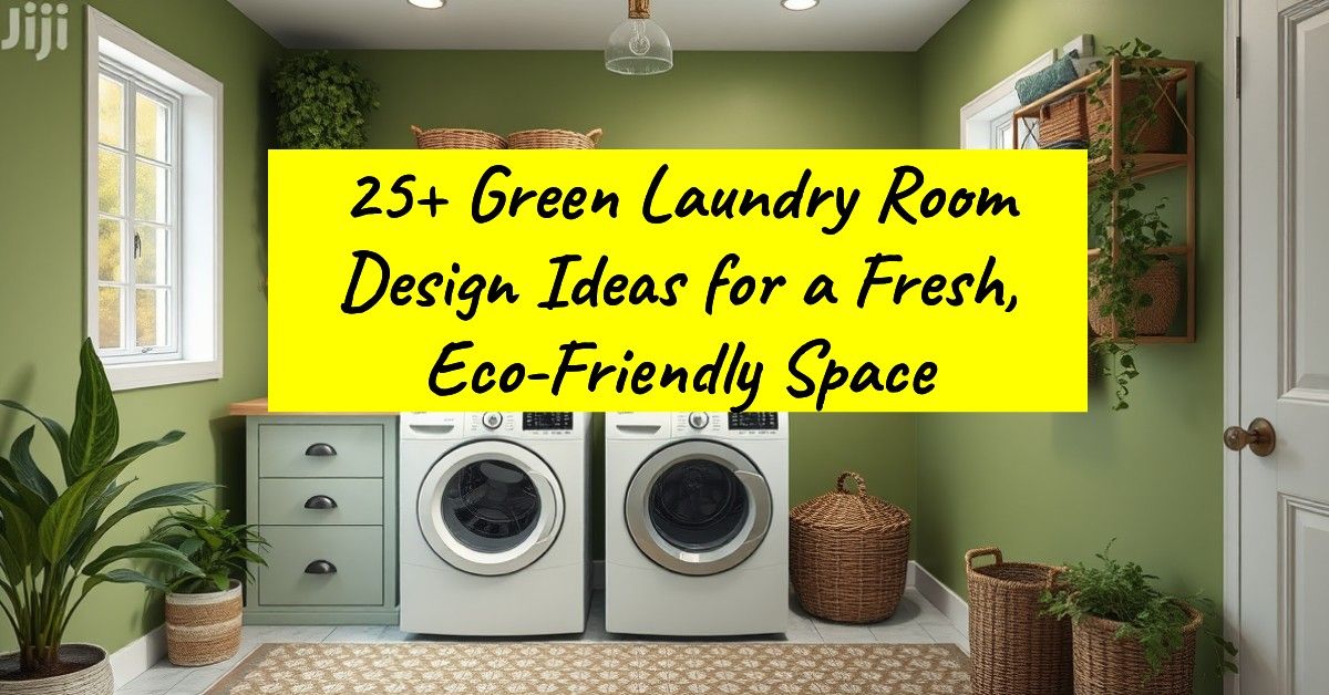 25+ Green Laundry Room Design Ideas for a Fresh, Eco-Friendly Space