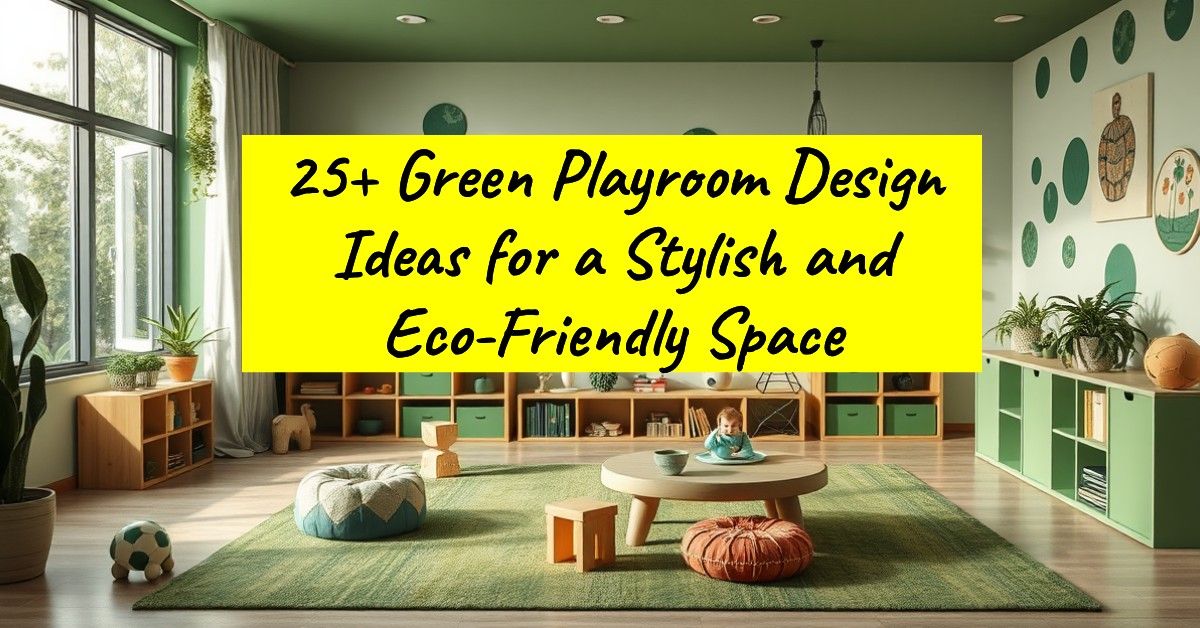 25+ Green Playroom Design Ideas for a Stylish and Eco-Friendly Space