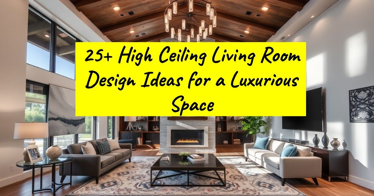 25+ High Ceiling Living Room Design Ideas for a Luxurious Space