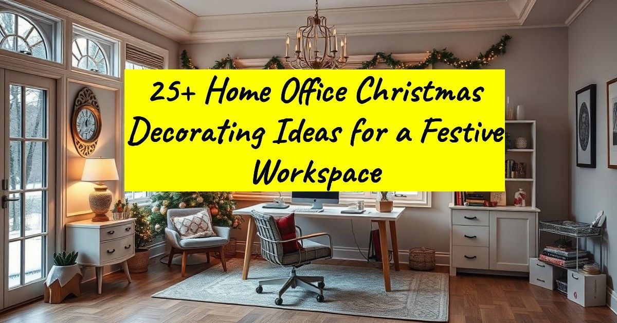 25+ Home Office Christmas Decorating Ideas for a Festive Workspace