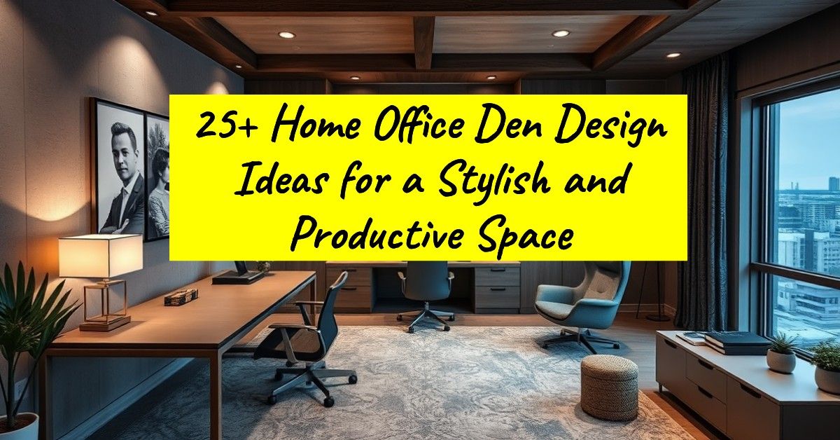 25+ Home Office Den Design Ideas for a Stylish and Productive Space