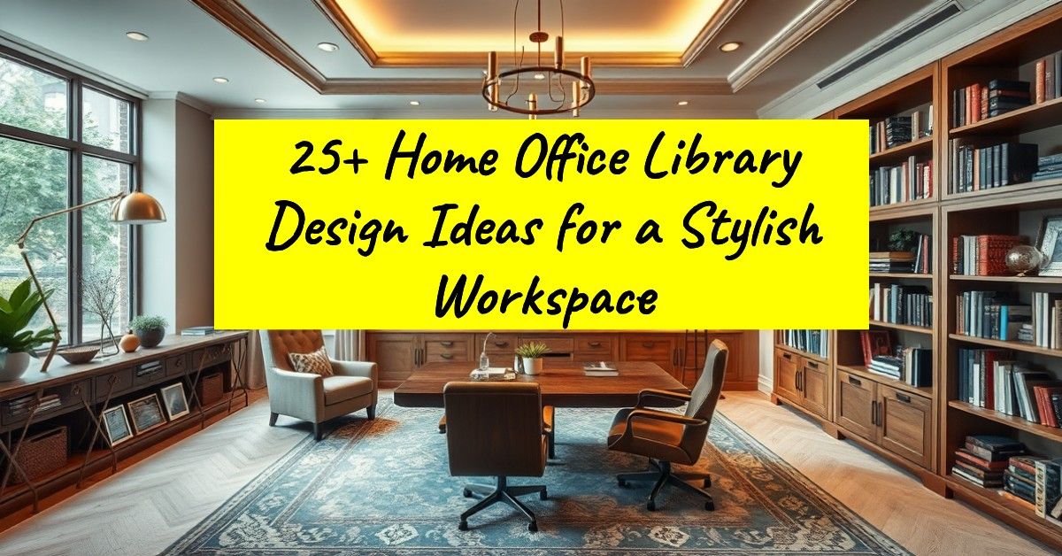 25+ Home Office Library Design Ideas for a Stylish Workspace