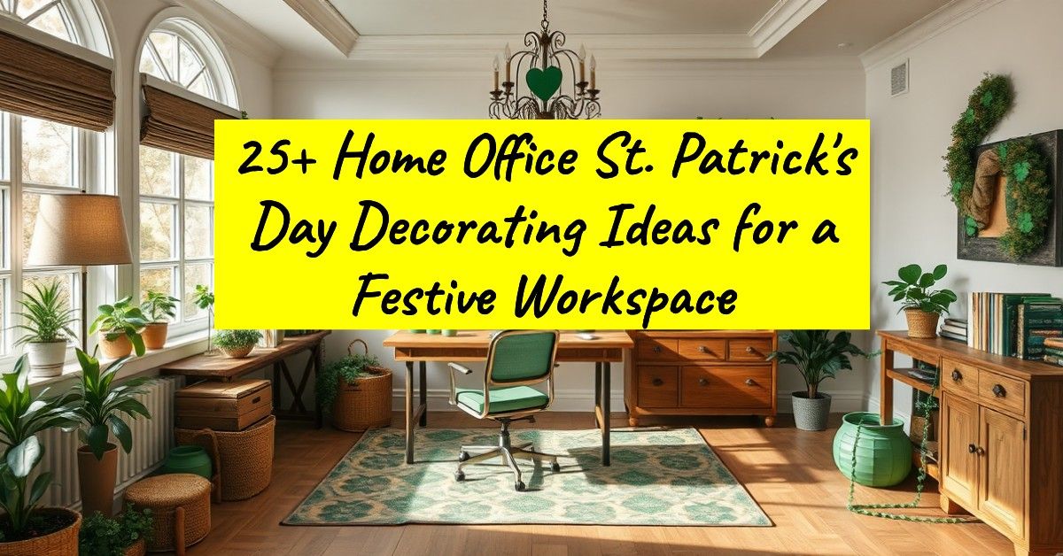 25+ Home Office St. Patrick's Day Decorating Ideas for a Festive Workspace