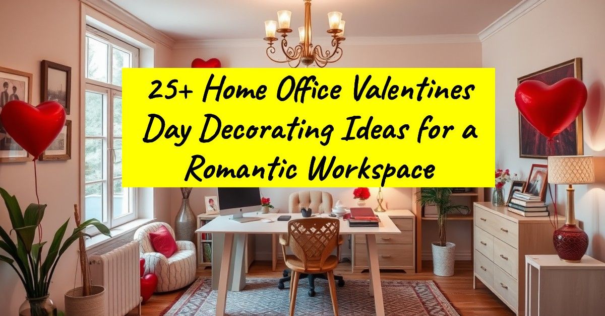 25+ Home Office Valentines Day Decorating Ideas for a Romantic Workspace