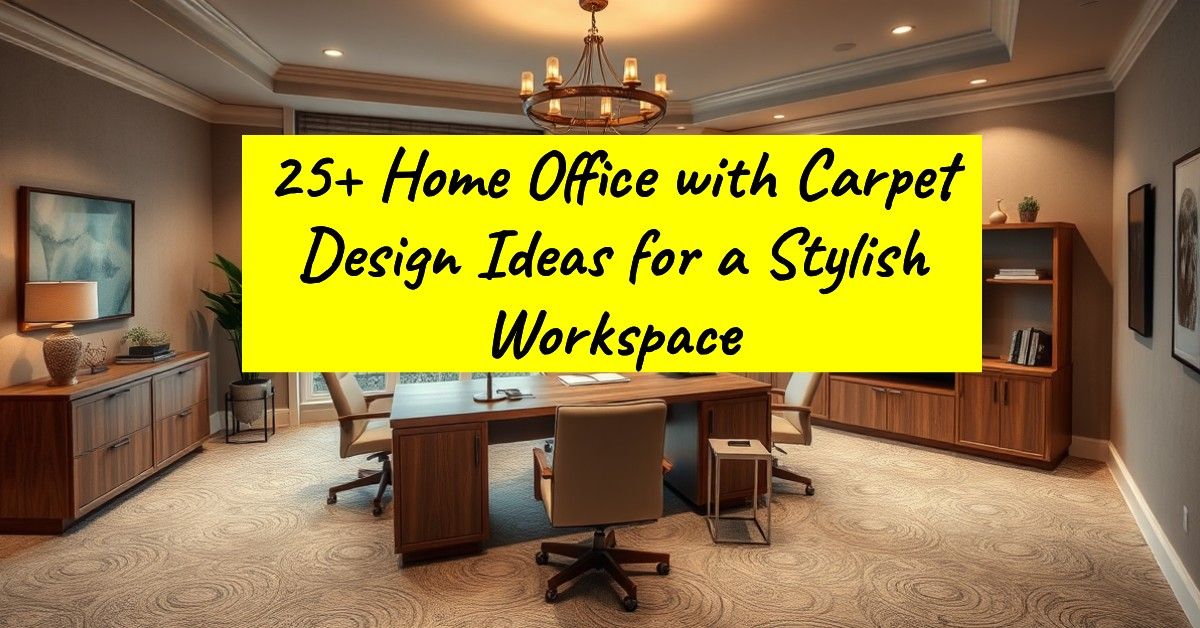 25+ Home Office with Carpet Design Ideas for a Stylish Workspace