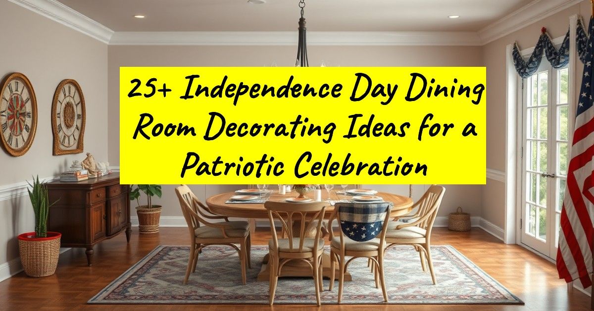 25+ Independence Day Dining Room Decorating Ideas for a Patriotic Celebration