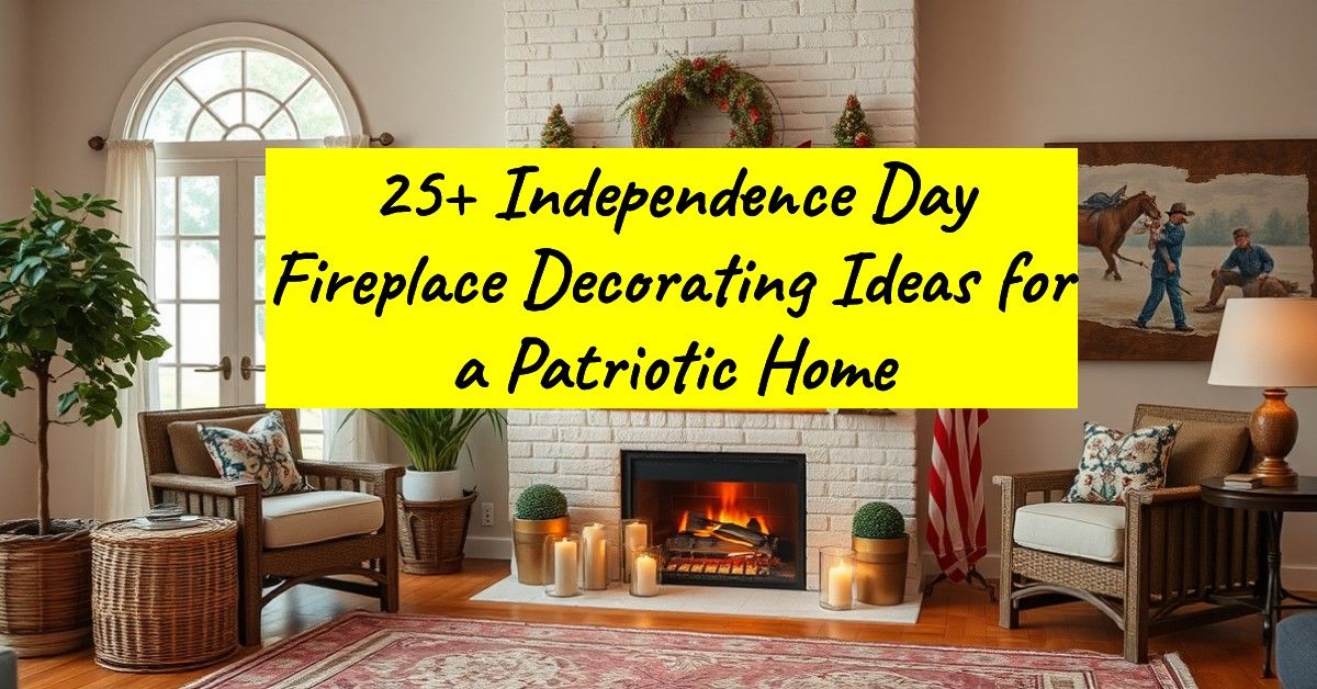 25+ Independence Day Fireplace Decorating Ideas for a Patriotic Home