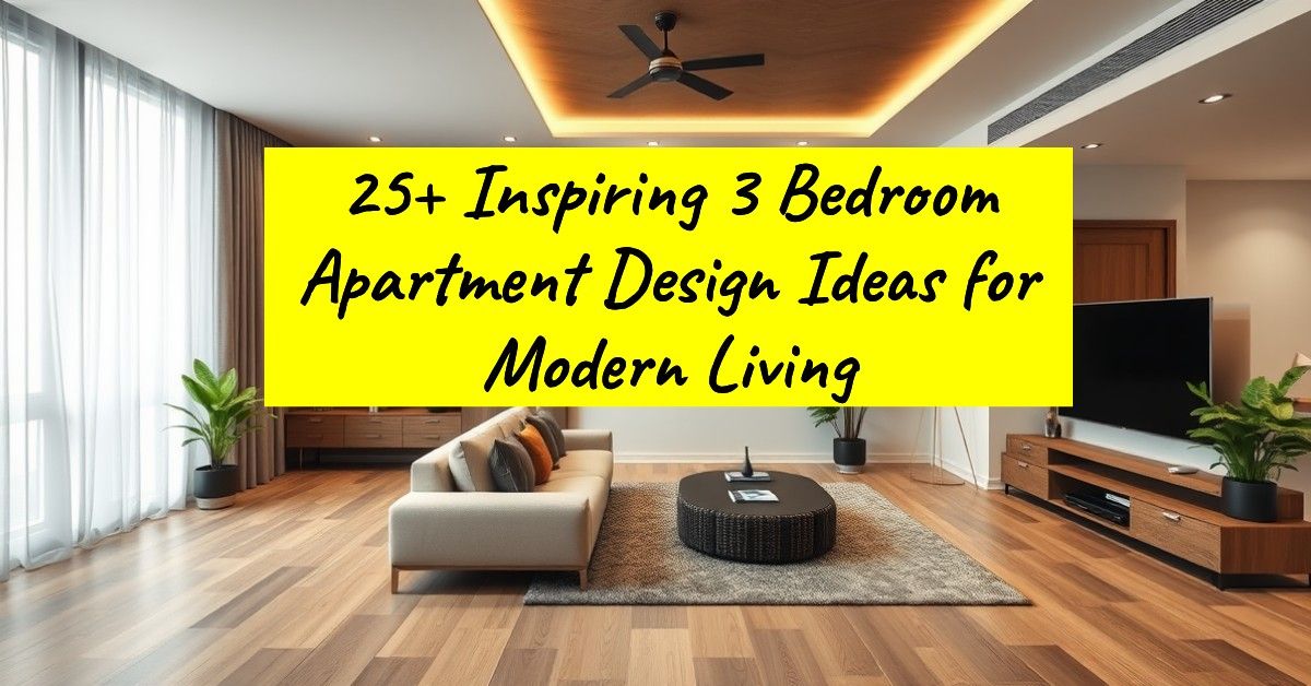 25+ Inspiring 3 Bedroom Apartment Design Ideas for Modern Living