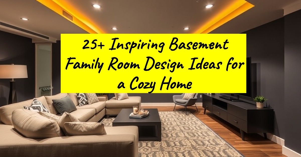 25+ Inspiring Basement Family Room Design Ideas for a Cozy Home