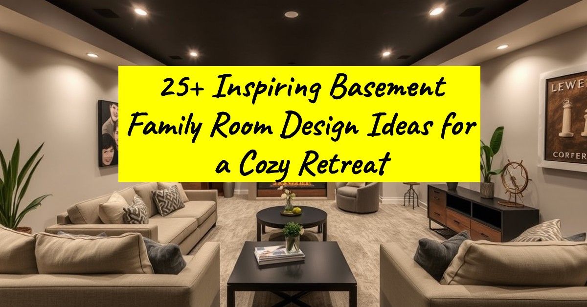 25+ Inspiring Basement Family Room Design Ideas for a Cozy Retreat