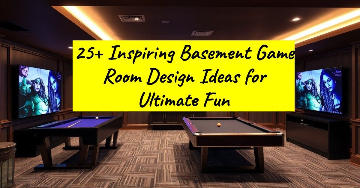 25+ Inspiring Basement Game Room Design Ideas for Ultimate Fun