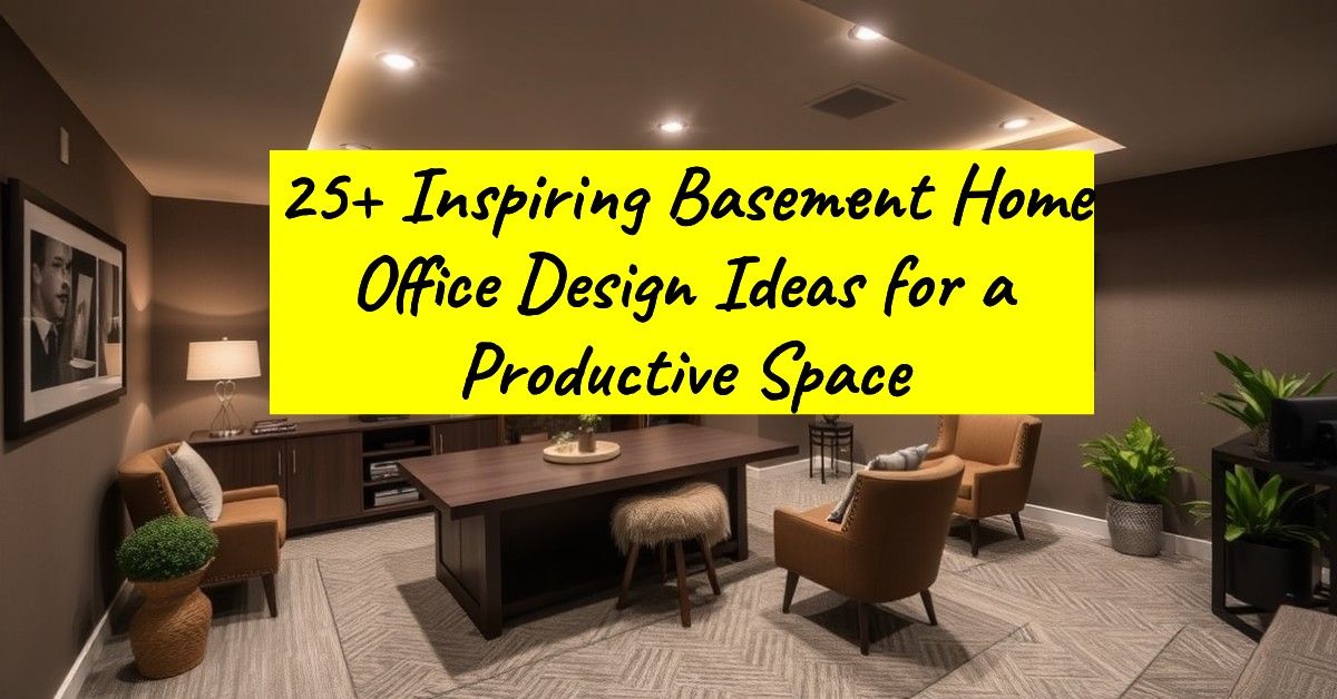 25+ Inspiring Basement Home Office Design Ideas for a Productive Space