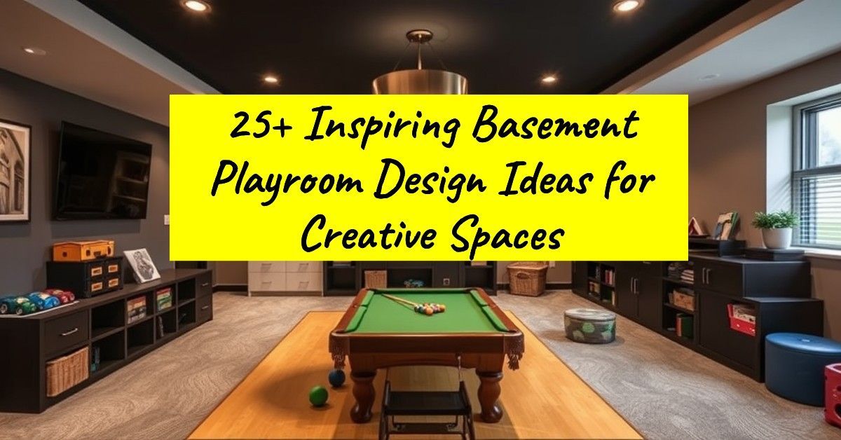 25+ Inspiring Basement Playroom Design Ideas for Creative Spaces